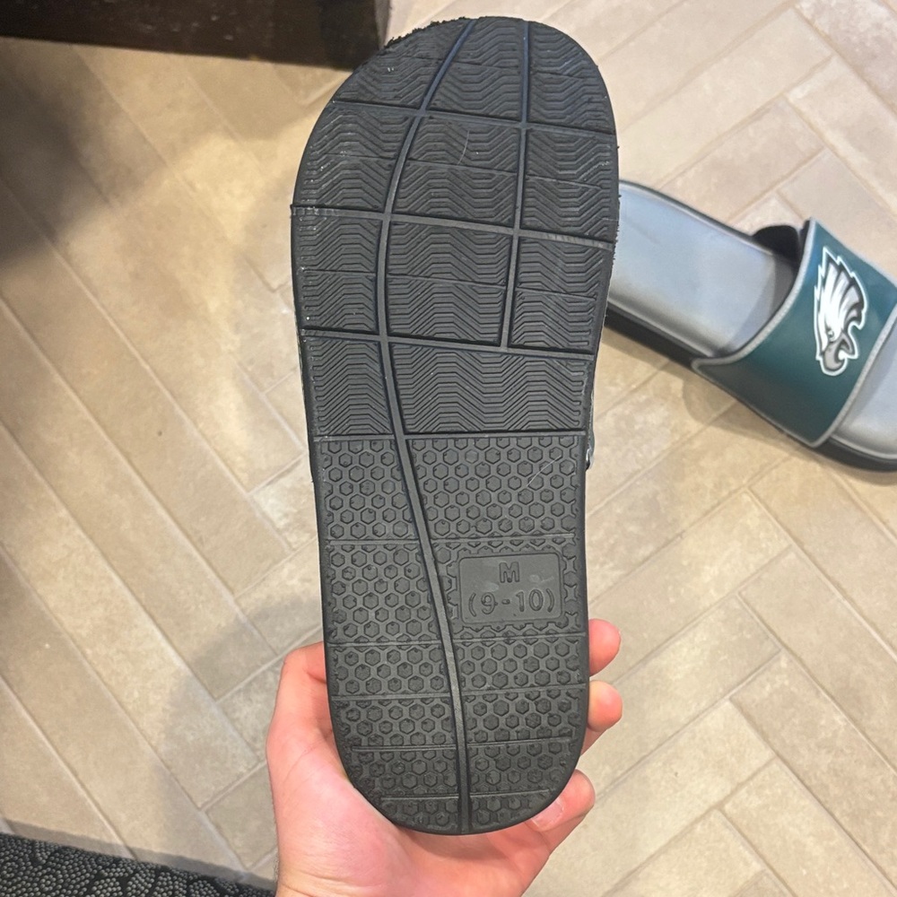 Green and Gray Eagles Slide Sandals - Picture 4 of 6